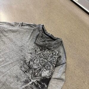 vintage y2k men's quarter button nobility‎ cross long sleeve shirt XXL fits XL